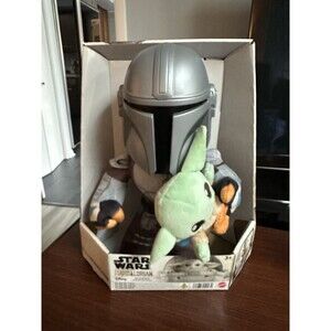 HNT52 Mandalorian 28 cm & Grogu 10 cm Plush Star Wars Mattel with Sound English